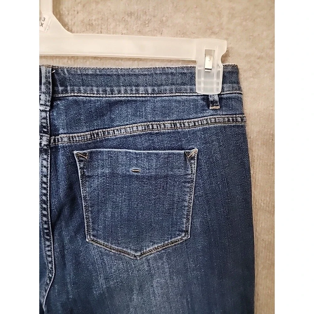J Jill Weekender Jeans Womens 10 Petite Blue Medium Wash Straight Leg Stretch_4